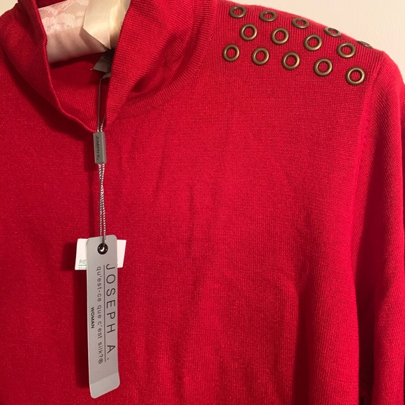 New With Tags JOSEPH A Scarlet red sweater size 1X - Picture 1 of 6